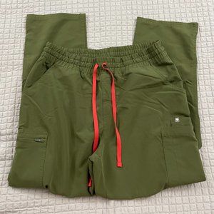 FIGS women's Dark Olive Yola - High Waisted Scrub Pants - XL / Dark Olive